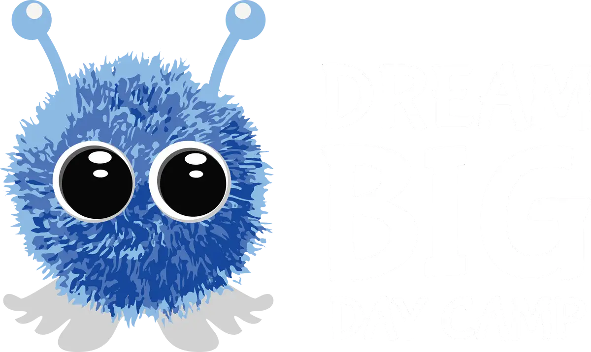 Dream Big Day Camp logo PNG white text