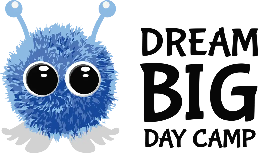 Dream Big Day Camp logo black text